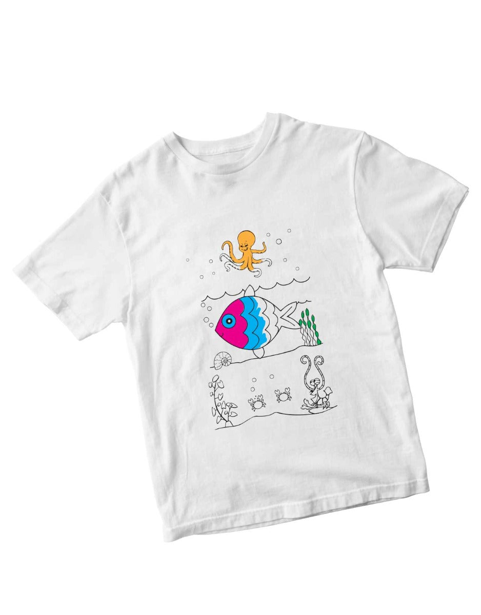 Paintable T-shirt Fish