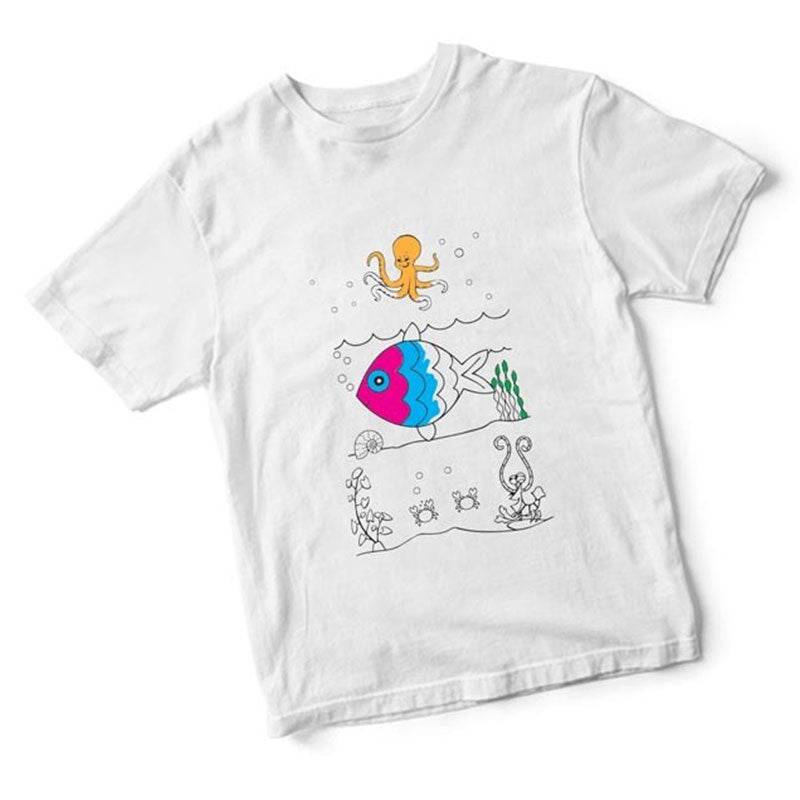 Coloring T-shirt Fish - Best Coloring Ideas for Kids