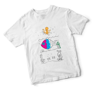 T-Shirt Painting - Fish - Pencil