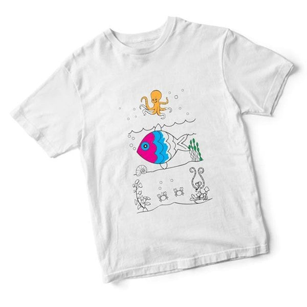 T-Shirt Painting - Fish - Pencil