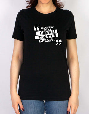 Basic T-shirt Black - Print - Pamusan.com