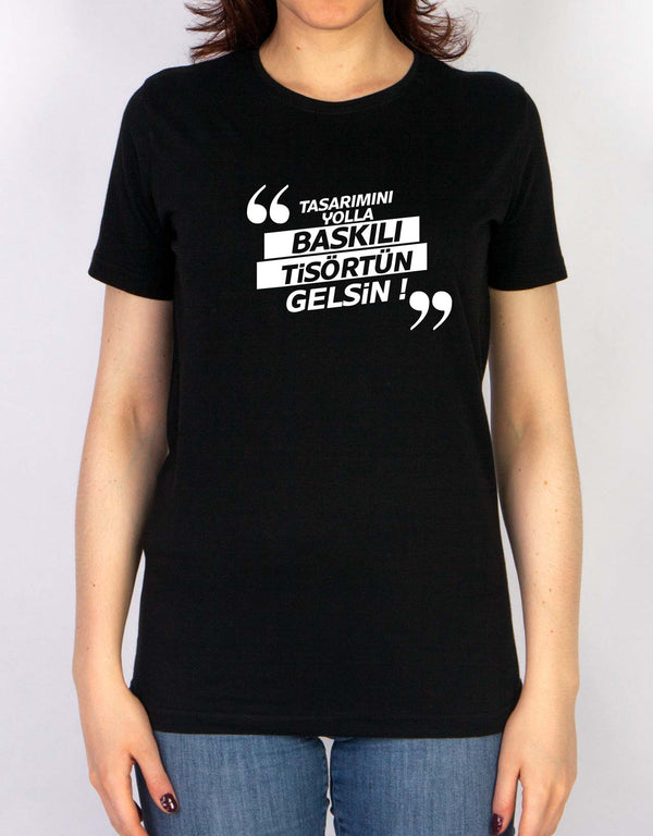 Basic T-shirt Black - Print - Pamusan.com