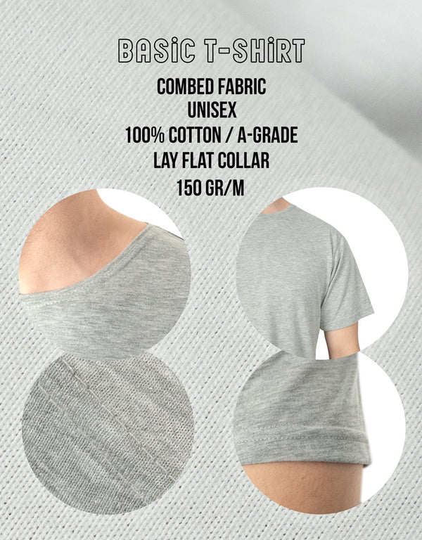 Basic T-shirt Gray Color 1.0 Quality - Pamusan.com