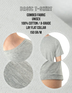 Basic T-shirt Gray - Print - Pamusan.com