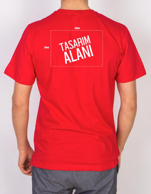Basic T-shirt Red - Print - Pamusan.com