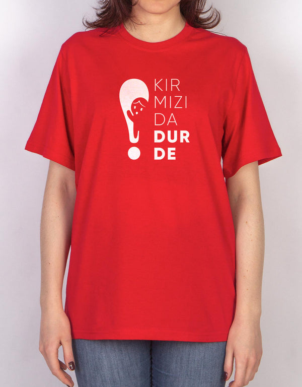 Basic T-shirt Red - Print - Pamusan.com