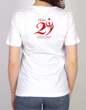 Basic T-shirt White - Print - Pamusan.com