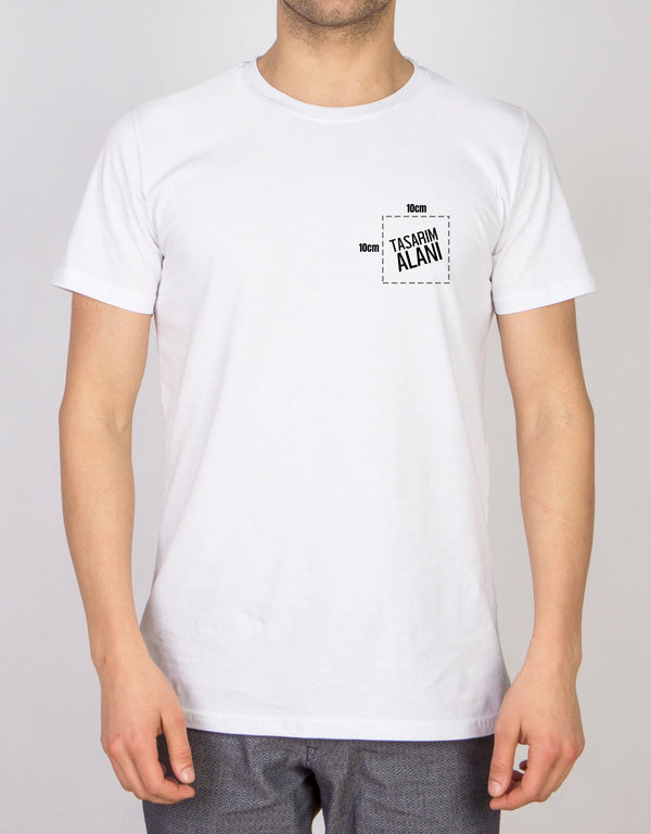 Basic T-shirt White - Print - Pamusan.com