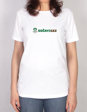 Basic T-shirt White - Print - Pamusan.com