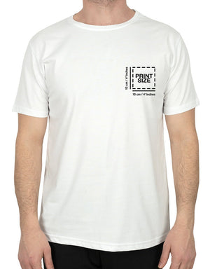 Basic T-shirt White - Print - Pamusan.com