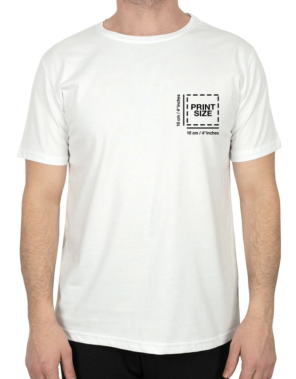 Basic T-shirt White - Print - Pamusan.com