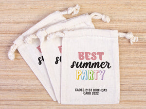 Best Summer Party Birthday Bags Party Recovery Survival Kit Bags - Custom Name Hangover Bags - Birthday Party - Custom Text or Photo - Pamusan.com