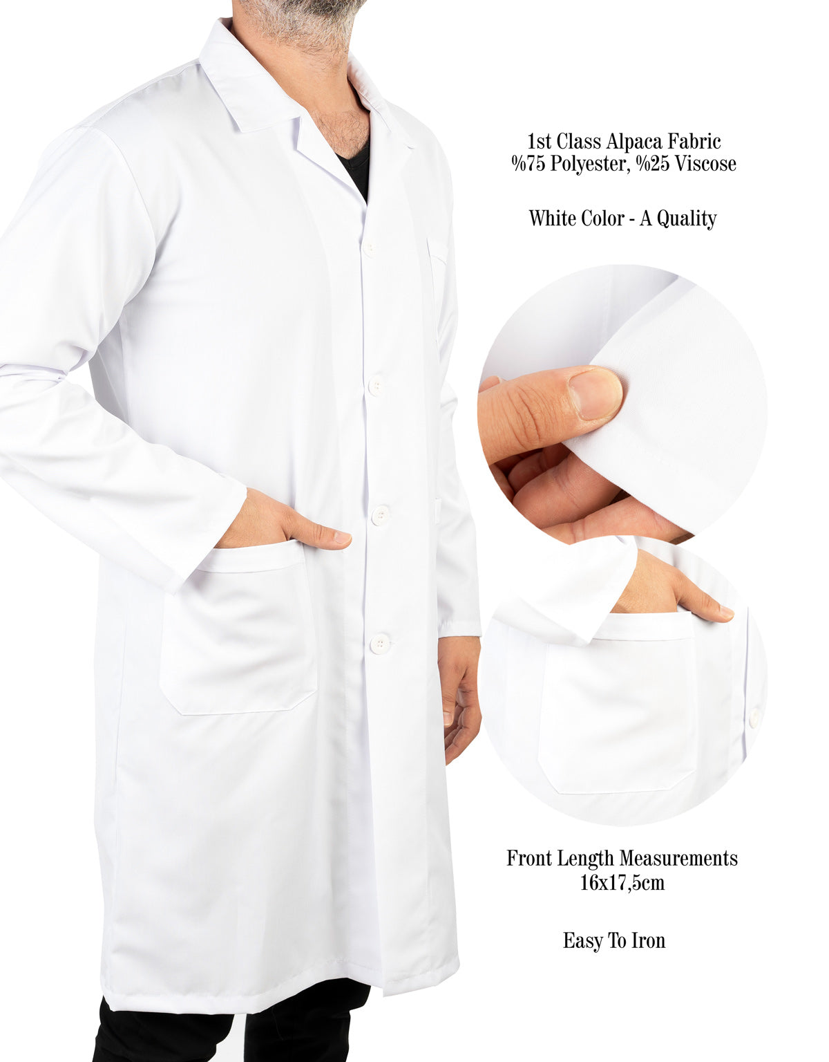 White Male Apron, Teacher Doctor Work Apron