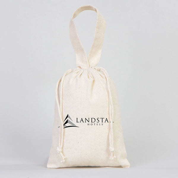 Fabric Pouch  6" W x 8" H (15.5 cm x 20 cm) -  Short Handle (Customize)