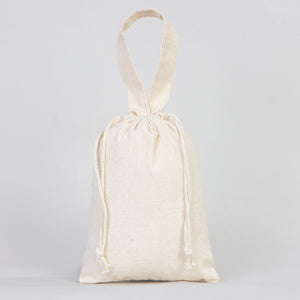 Fabric Pouch  6" W x 8" H (15.5 cm x 20 cm) -  Short Handle (Customize)