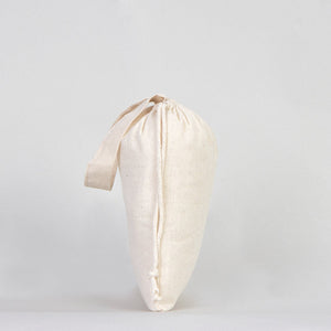 Cotton Pouch Bag 6"x8" – Natural Drawstring Favor Bag with Short Handle