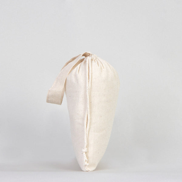 Cotton Pouch Bag 6"x8" – Natural Drawstring Favor Bag with Short Handle