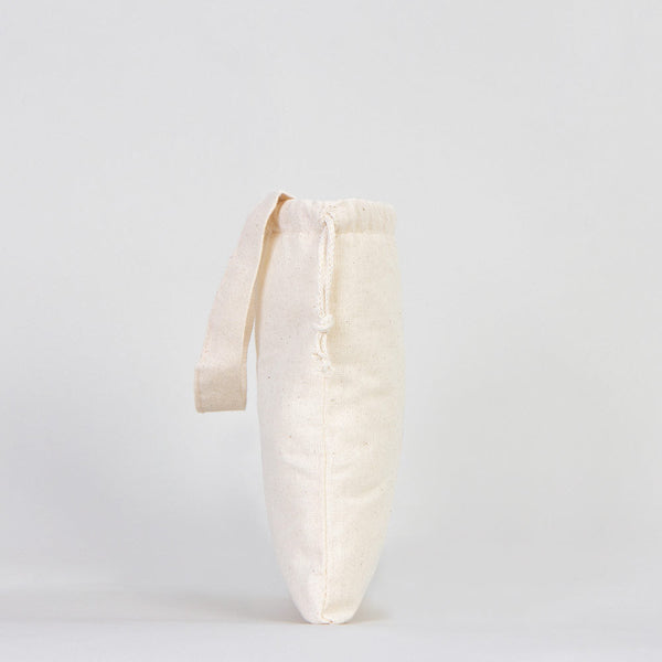 Cotton Pouch Bag 6"x8" – Natural Drawstring Favor Bag with Short Handle
