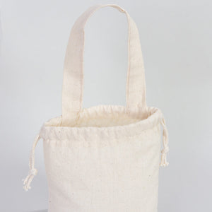 Fabric Pouch  6" W x 8" H (15.5 cm x 20 cm) -  Short Handle (Customize)