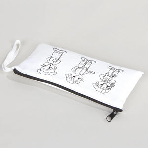 Dyeable Fabric Pencil Case  8" W x 4" H (21cm x 10cm) - Professions