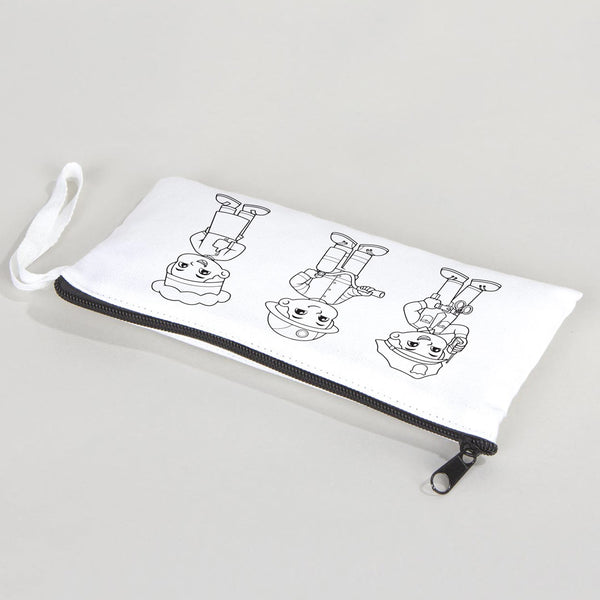 Dyeable Fabric Pencil Case  8" W x 4" H (21cm x 10cm) - Professions