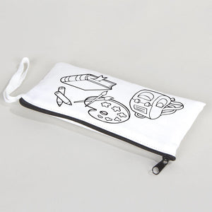 Dyeable Fabric Pencil Case - 8" W x 4" H (21cm x 10cm)  School Tool