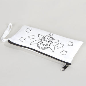 Dyeable Fabric Pencil Case 8" W x 4" H (21cm x 10cm) -  Little Fairy