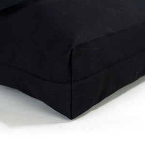 Black Canvas Beach Bag 19"x16"x4" – Large Eco - Friendly Tote for Shopping & Travel - Pamusan.com