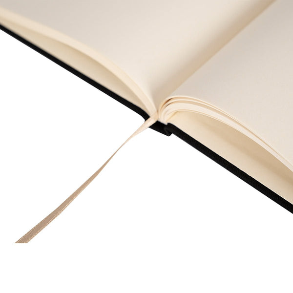 Black Canvas Notebook 6" × 8" – Happy New Year Personalized Holiday Journal - Pamusan.com