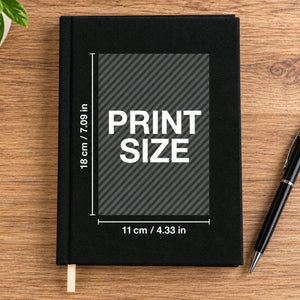 Black Canvas Notebook with Custom Logo – A5 (7.9" × 5.5" / 20 × 14 cm), 80 Sheets, Bulk Corporate Gifts - Pamusan.com