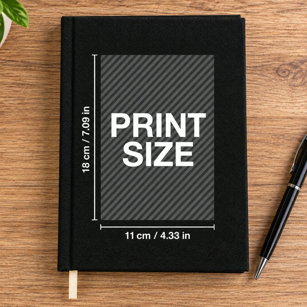 Black Canvas Notebook with Custom Logo – A5 (7.9" × 5.5" / 20 × 14 cm), 80 Sheets, Bulk Corporate Gifts - Pamusan.com