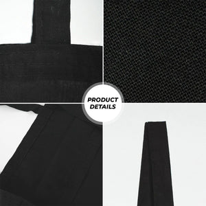 Black Cotton Tote Bag – 14" × 16" (35 × 40 cm) – 4 oz Blank Bag - Pamusan.com