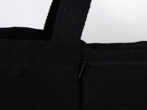 Black Custom Canvas Tote Bag 19"x16"x4" – Personalized Cotton Promotional & Beach Bag - Pamusan.com