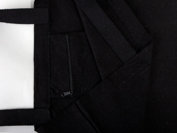 Black Custom Canvas Tote Bag 19"x16"x4" – Personalized Cotton Promotional & Beach Bag - Pamusan.com