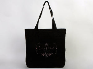 Black Custom Canvas Tote Bag 19"x16"x4" – Personalized Cotton Promotional & Beach Bag - Pamusan.com