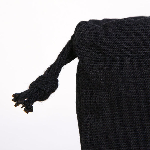 Black Fabric Drawstring Pouch 4"x5" – Reusable Cotton Bag - Pamusan.com