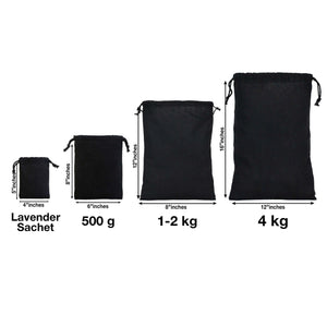 Black Fabric Drawstring Pouch 8"x12" – Reusable Cotton Bag - Pamusan.com