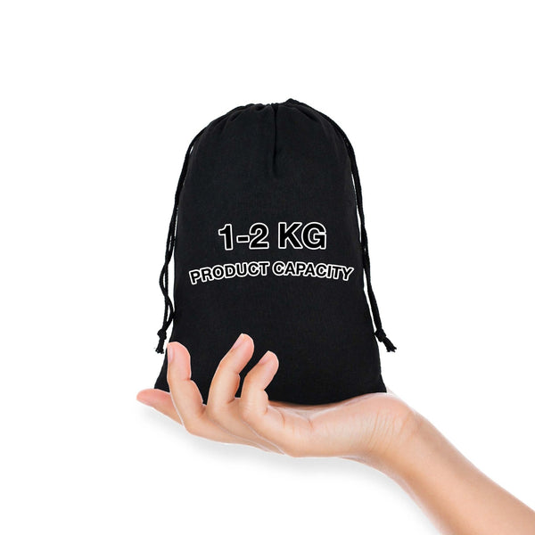 Black Fabric Drawstring Pouch 8"x12" – Reusable Cotton Bag - Pamusan.com