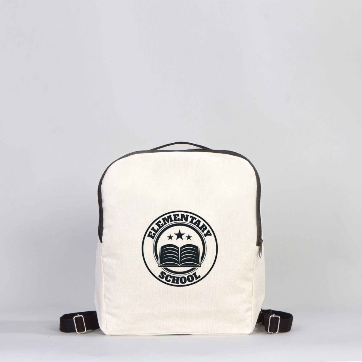 Black Handle VIP Canvas Backpack  10"W x 13"H x 4"L (25 cm x 32 cm x 10 cm)  -  Customize