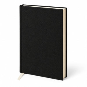 Blank Black Canvas Notebook – A5 (7.9" × 5.5" / 20 × 14 cm), 80 Unlined Sheets, Bulk Plain Journal - Pamusan.com
