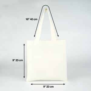 Blank Cotton Tote Bag 9x9 Inch | Lightweight Natural Cotton Gift Bag - Pamusan.com