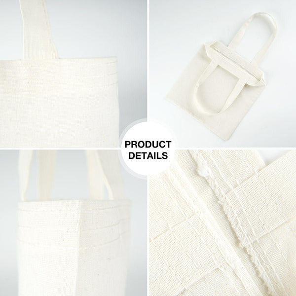 Blank Cotton Tote Bag 9x9 Inch | Lightweight Natural Cotton Gift Bag - Pamusan.com
