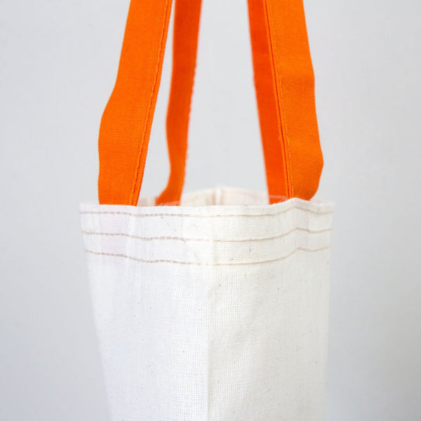 Blank Cotton Tote Bag with Orange Handles – 14"x16" Reusable Eco Bag - Pamusan.com