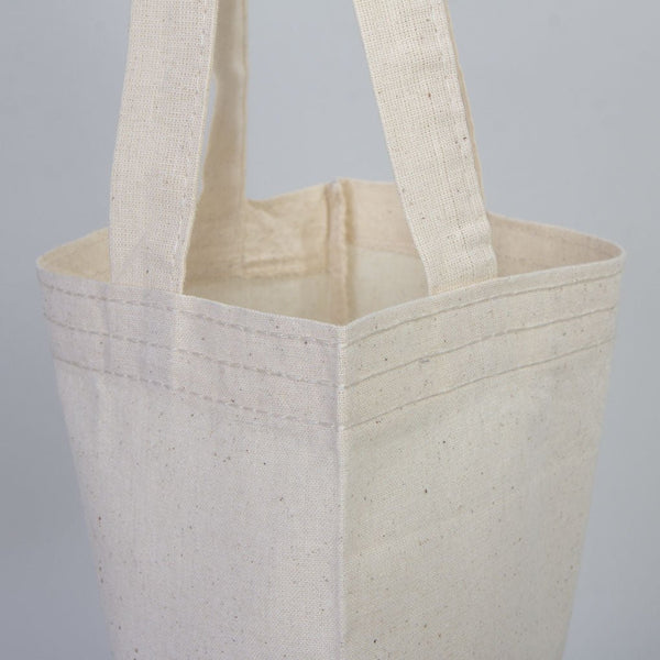 Blank Long Handle Cotton Tote Bag 10"x14" – Natural Eco - Friendly Mini Shopping Bag - Pamusan.com
