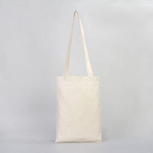 Blank Long Handle Cotton Tote Bag 10"x14" – Natural Eco - Friendly Mini Shopping Bag - Pamusan.com