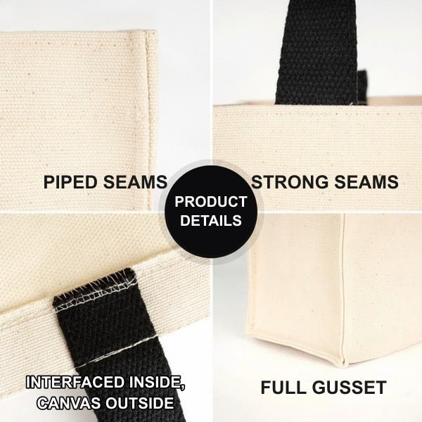 Custom Canvas Tote Bag – Large Printed 14.5"x14.5"x5.5" (37x37x14 cm) - Pamusan.com
