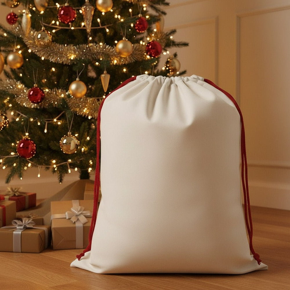 Blank Santa Sack – 24" x 35" (60 x 90 cm) Plain Christmas & New Year Gift Bag - Pamusan.com