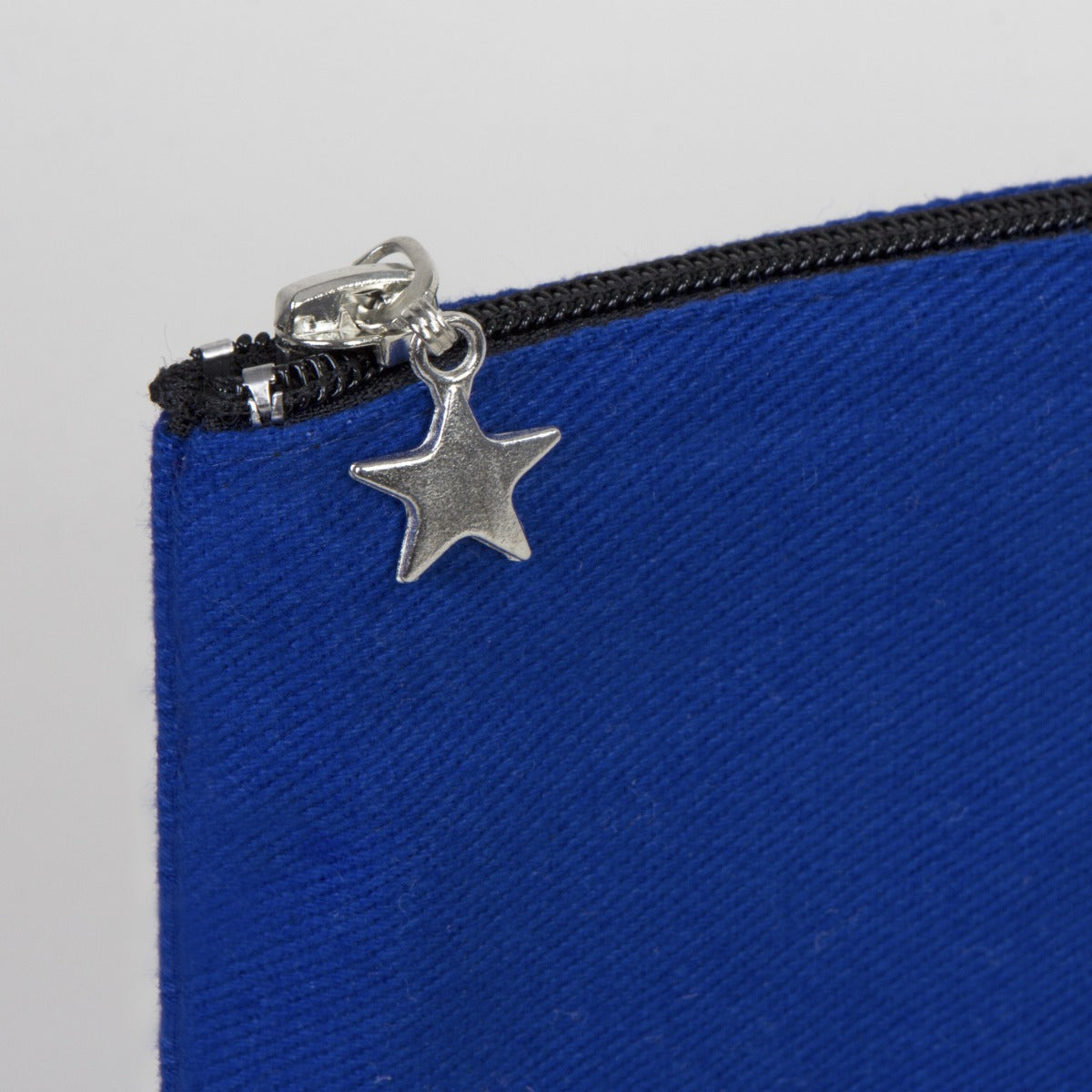 Blue Clutch Canvas Bag Lined  10"W x 7"H (25 cm x 18 cm) - Customize