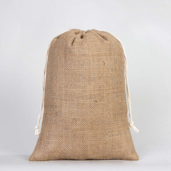 Burlap Drawstring Pouch – 10" × 14" (25 × 35 cm) – Eco - Friendly - Pamusan.com