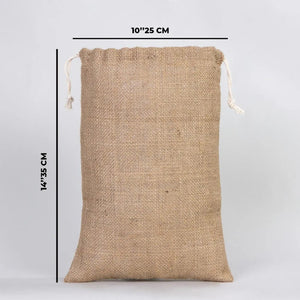 Burlap Drawstring Pouch – 10" × 14" (25 × 35 cm) – Eco - Friendly - Pamusan.com